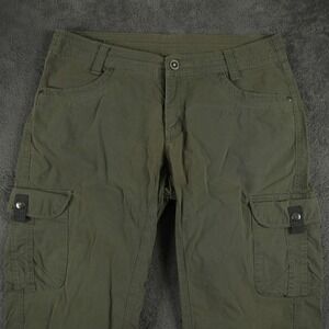 Kuhl Splash Roll-Up Cargo Pants Womens 8 Reg Olive Green Hiking Outdoor 6065